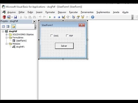 Como criar uma macro para salvar em dwg e pdf no SolidWorks | Celso Torres