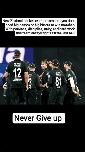 New Zealand Cricket Team – Never give up team #indiancricket #indvsnz #cricketshorts #viratkohli