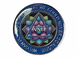 Customizable AA Medallion: Lotus Sobriety Coin - Alcoholics Anonymous Gift - Etsy