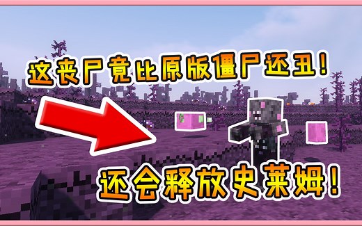我的世界模组：这丧尸竟比原版僵尸还丑！被攻击还会释放史莱姆！