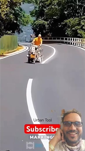 Road Construction with central line making process #roadwork #roadconstruction #machine #technology🤺