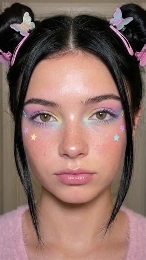 Soft pastel colors, little stars on my cheeks, glossy skin and that playful mood that feels light and without too hard 🥰 Run this prompt now at betterprompt.me 🚀 #lisaprompts #GeminiAI #ChatGPT #aiprompts #viral