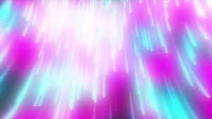 Abstract animation of the fall of glowing meteorites in outer space, seamless loop. Motion. Falling shining neon stars.