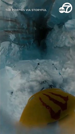 Alps skier makes wild recovery after falling into crevasse in glacier