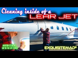 Cleaning and Detailing the Inside of a Private Lear Jet 60