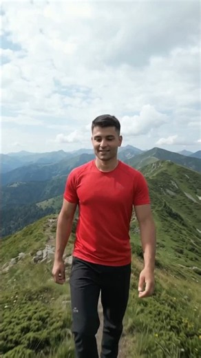 Solo Hike: Epic Mountain Ridge Drone View