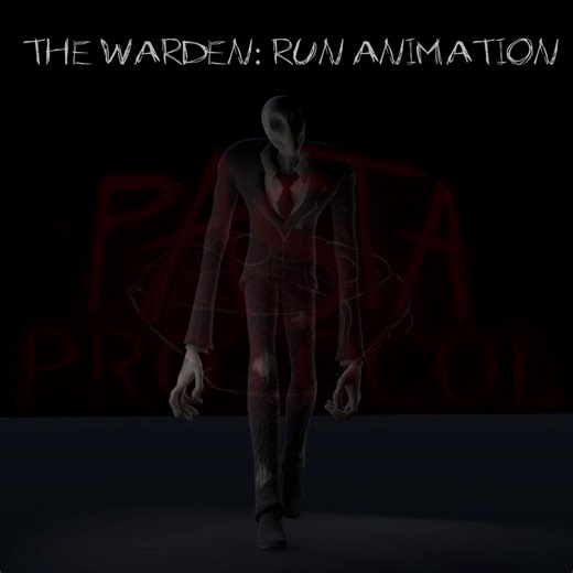 Run animation for “The Warden” in #pastaprotocol, an in-dev Roblox Asym! #slenderman #creepypasta #roblox #animation