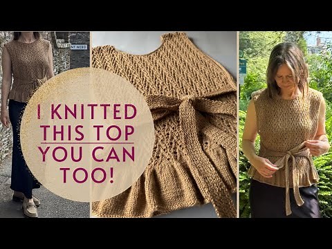 I knitted my favorite cashmere top 😍 Openwork, peplum, step-by-step / My favorite lace cashmere t...