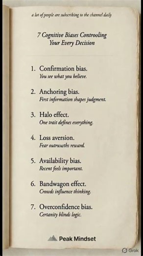 Your Brain Is Tricking You 😳 (7 Hidden Biases) #psychologyfacts #shorts