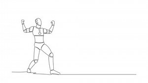 Animated Self Drawing Continuous Line Robot Stock Footage Video (100% Royalty-free) 3584461285 | Shutterstock
