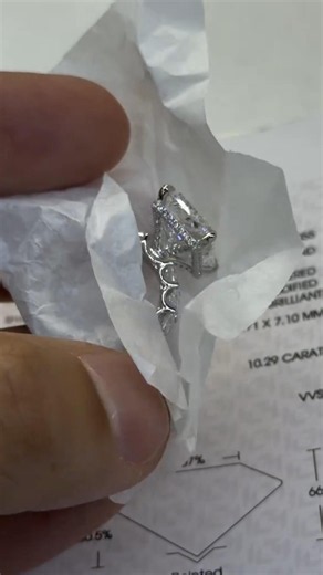 10 Carat Radiant Cut Lab Diamond 😱 The Erika Design | Wedding Ring of Your DREAMS 💍
