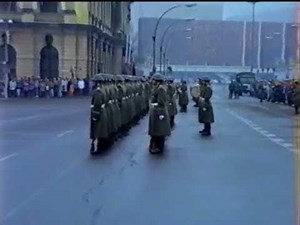 Probably the last time German soldier (No matter their ideologies) march with a goose-step on German soil. I stumble upon this video while watching a few East German parade,The atmosphere here is kinda sad too it feel like they're marching,for the last time, into history.