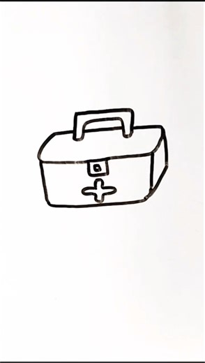 How to draw First Aid Box 😱 ছবি আঁকা #shorts #ytshorts