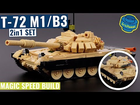 T-72 M1/B3 Main Battle Tank - 2in1 Set - Sluban B1011 (Speed Build Review)