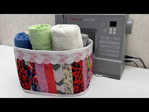 Leftover Fabric Becomes This Stunning Organizer - Patchwork Sewing