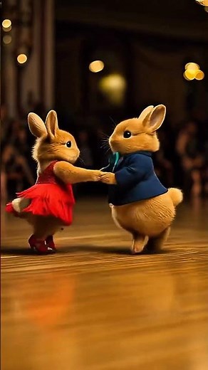 "🐇✨ 2 Cute Rabbits Dancing | Adorable Bunny Moves 💃🐰"