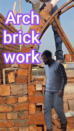How to make a arch gate brick arch #construction #brickwork #brickmaking