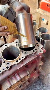 Perfect cylinder liner installation | Hammering #automobile #mechanic #shorts #fyp