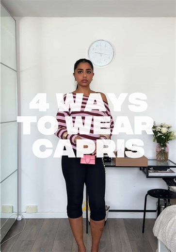 4 ways to wear capris #capripants #outfitsideas #4waystowear