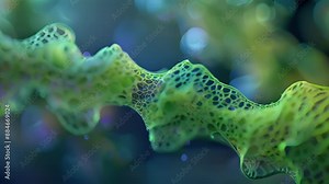 A magnified image of new vascular tissue being produced by apical meristem cells supporting the upward growth of the plant.