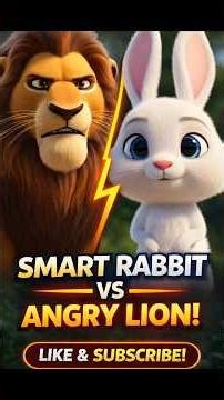 SMART RABBIT TRICKS ANGRY LION! 😱🐰#shorts #trending #viral #comedy #ai #youtubeshorts #cartoon