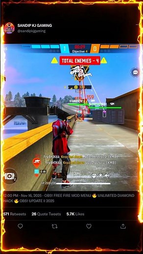 FREE FIRE MOD MENU 🔥 UNLIMITED DIAMOND HACK 🔥 FF OB51 UPDATE MOD MENU APK 2025