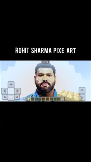 Rohit Sharma pixel art in Minecraft #minecraft #rohitsharma #pixelart #ytshorts #trending