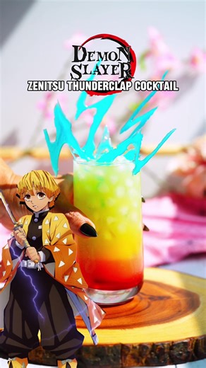 Zenitsu's Thunderclap & Flash Cocktail - Demon Slayer Season 4 Premiere Drink Recipe