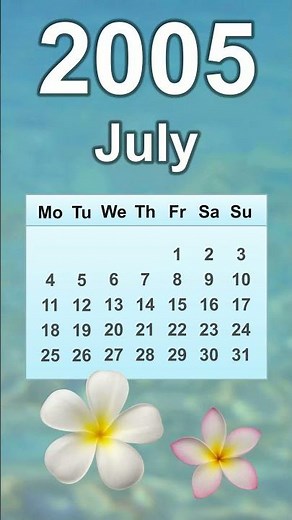 July 2005 Calendar