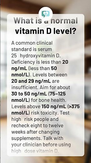 What is a normal vitamin D level?