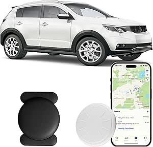 Mini GPS Tracking Devices, 1PCS Tracker Device for Vehicles Work with Find My (iOS Only), Car Tracker Device Hidden with Magnetic Waterproof Case, No Monthly Fee Car GPS Tracker