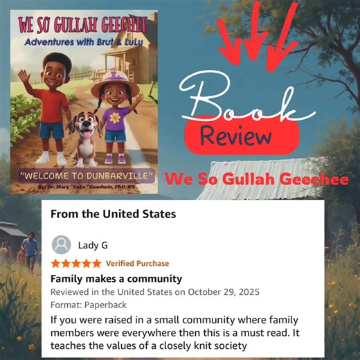 ALERT!!!!!🚨 AMAZON Book Review!!! Have you ordered your copy yet? No? What are you waiting for?! Grab your copy today!!😊 Order here 👇🏾👇🏾👇🏾 https://a.co/d/h8fTZMy #WeSoGullahGeechee #CulturalPride #ReadTogether #KidsBooks #FamilyStories | We So Gullah Geechee