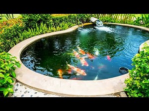 BEAUTIFUL FISH POND DESIGN IDEAS | HOW TO BUILD BACKYARD OUTDOOR GARDEN LANDSCAPE WITH KOI FISH POND