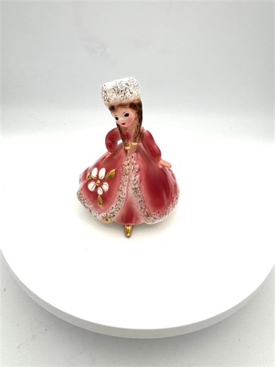 Vintage Josef Originals Russia Figurine Red Dress Fur Hat - Etsy
