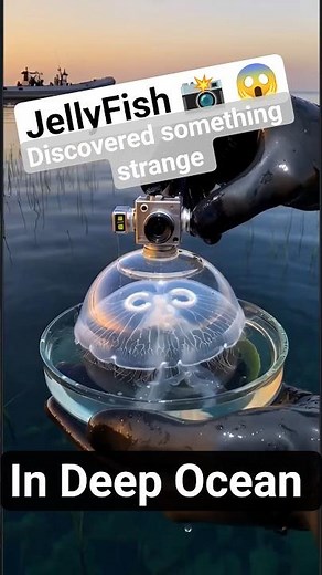 We Mounted a Camera on a Jellyfish… What It Found Is Terrifying 😳 | Deep Ocean POV #oceancreatures