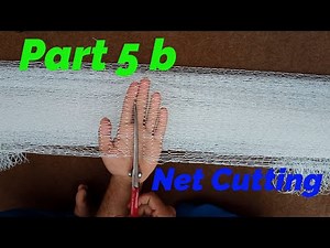 How to cutting ready_made nets / Part 5 b : Cast net cutting and measurement / fish net cutting