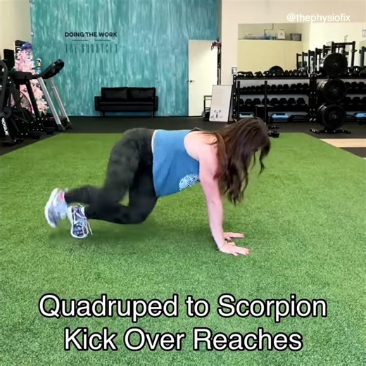 Quadruped to Scorpion Kick Over Reaches