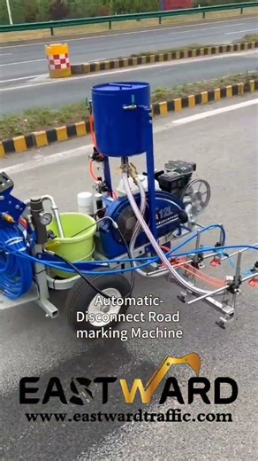 Automatic Paint Spray Gun Line Road Sprayer Marking Machines Laser Guide #airlesspaintsprayer