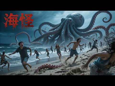 Mutant giant octopus attacks beach, tourists entangled and swallowed alive!