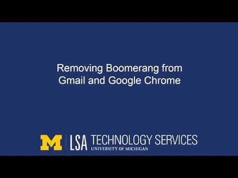 Removing Boomerang from Gmail and Google Chrome