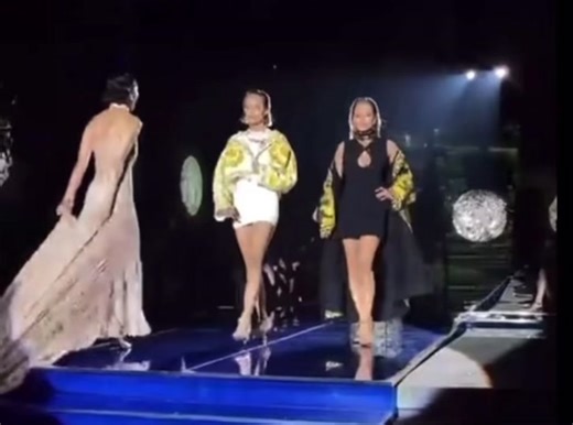 Shalom Harlow's Dress Mishap at Fendace Spring/Summer Show