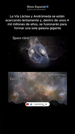 The Milky Way and Andromeda are slowly approaching each other #space #astronomy