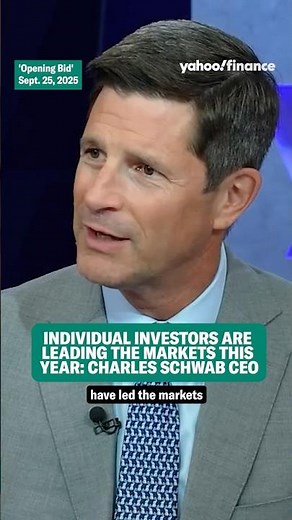 Charles Schwab CEO: Individual investors are leading the markets this year.