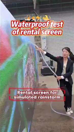 Outdoor screen waterproof testing #led #leddisplay #ledfactory #ledwall #stagescreen #ledscreen