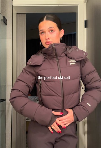the perfect ski suit @thenorthface @SKIMS ⛷️ #ski #skigear #skisuit | Ski Outfits