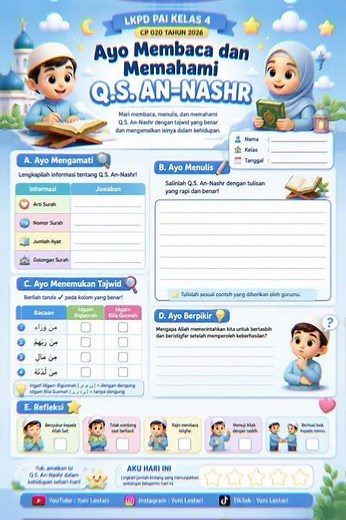 Materi dan LKPD PAI Kelas 4 BAB 1 CP 020
