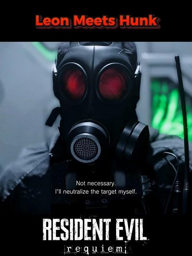 Leon Meets Hunk The Grim Reaper 😱| Resident Evil Requiem | RE9 #residentevilrequiem #re9 #shorts