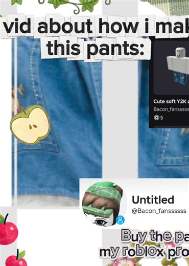 Roblox pants making video🍎! Username: Bacon_fanssssss , Don't forget to buy the pants on my roblox profile store! ty❤️🩷🤍 #robloxfyp #ibispaint #robloxtrend #robloxshirt #avatarideas