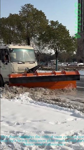 Snow Plow in Action Clearing Roads After Heavy Snow