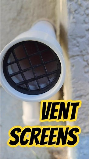 Protection from animals and debris | Pipe Termination Vent Screen